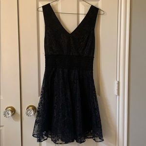 Black lace dress with gold detail. worn twice